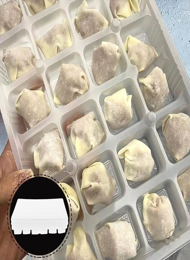 HOLIDYOYO Dumpling Box Set with Lids 10-Pack Clear Plastic Freezer Containers for Wonton Storage Food Preservation Kitchen Organization - Image 5